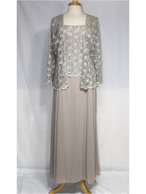Eva USA Mother of Bride Groom Dress-Floor Length-#3175-SIZE 3X-MOCHA-NWTags